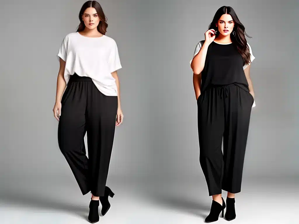 Imagens usando estilo minimalista no corpo plus size 4