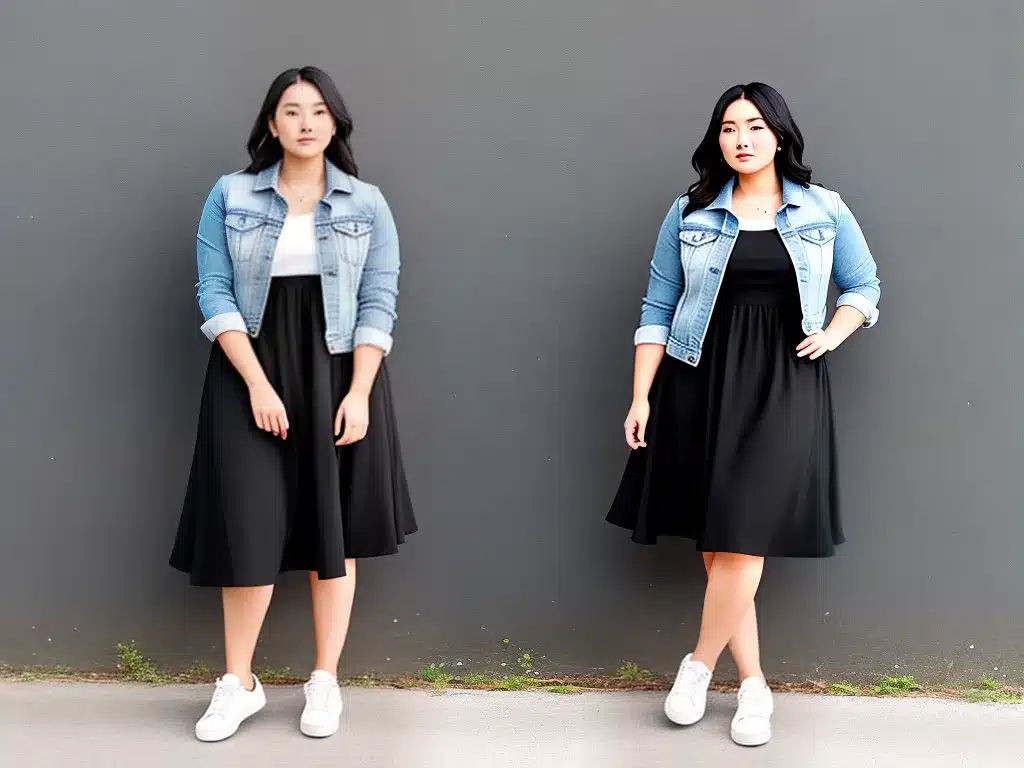 Imagens usando estilo minimalista no corpo plus size